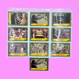 Vintage 1981 TOPPS Raiders Of The Lost Ark Indiana Jones Trading Cards Set Of 10